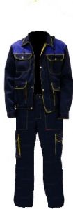 Костюм "Титан": куртка короткая, брюки вас. с т.синим и жел.