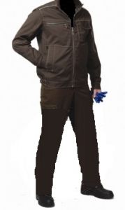 Костюм "ДАЛЛАС" летний: куртка короткая, брюки коричневый ― Компания «Южный Город Спецодежда»  Комплексное снабжение предприятий. +7 (861) 210-91-61 