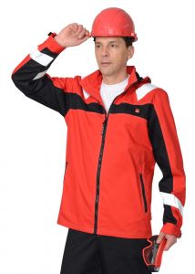 Куртка "Сидней" красная с черным и СОП тк.Rodos (245 гр/кв.м) ― Компания «Южный Город Спецодежда»  Комплексное снабжение предприятий. +7 (861) 210-91-61 