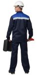 Костюм "СТАНДАРТ": куртка, брюки тёмно-синий с васильковым и СОП 50 мм.